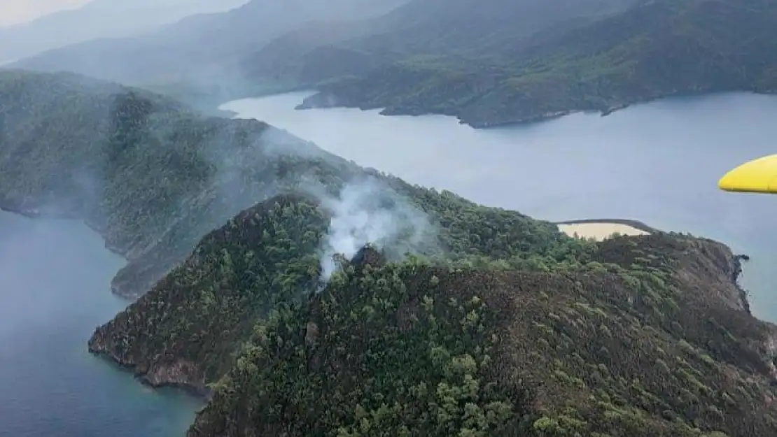 Orman yangınına havadan müdahale sürüyor