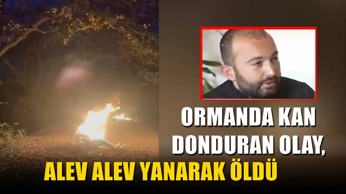 Ormanda kan donduran olay, Alev alev yanarak öldü