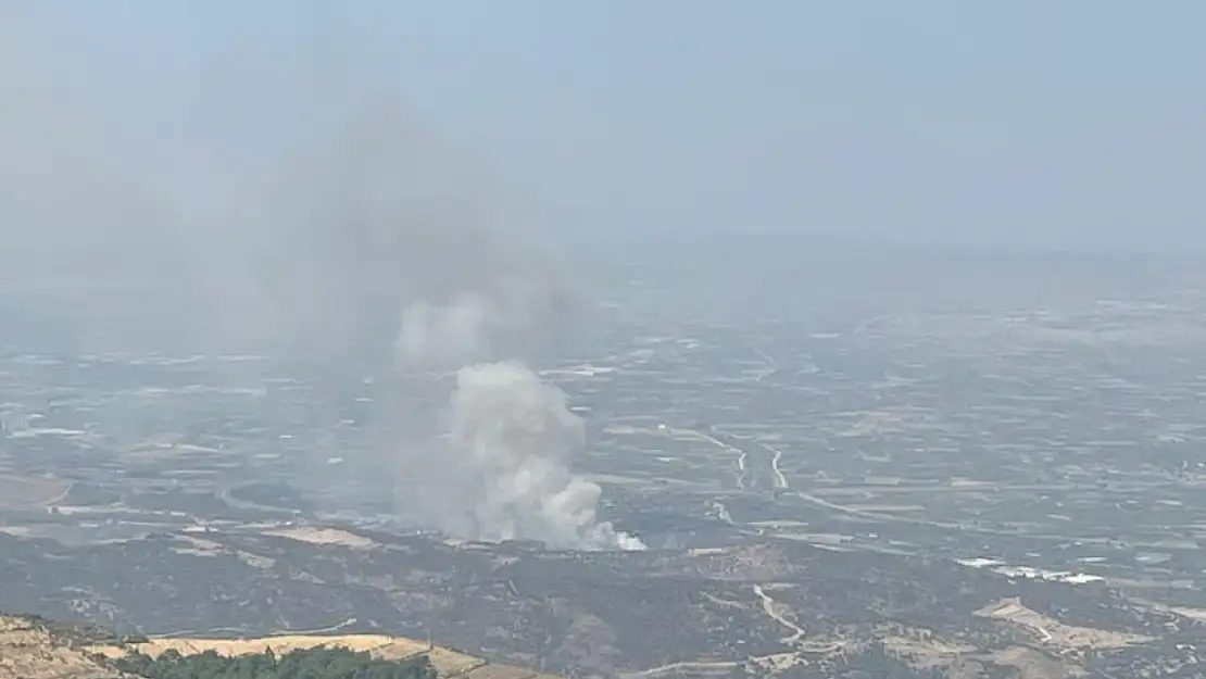 Ormanlık alanda yangına havadan ve karadan müdahale başladı