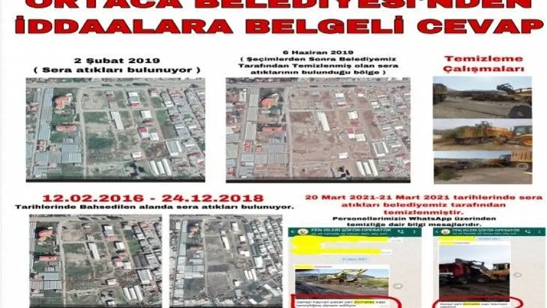 Ortaca Belediyesi'nden iddialara belgeli cevap