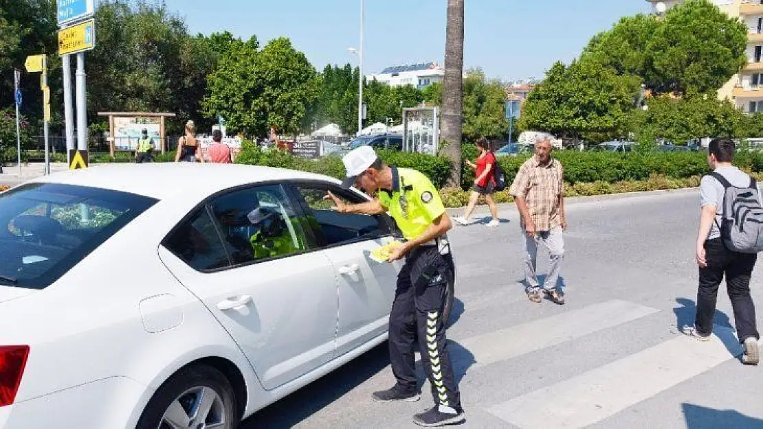 Ortaca'da yaya güvenliği için nöbet