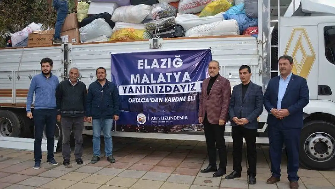 Ortaca'dan Malatya ve Elazığ'a yardım tırı yola çıktı