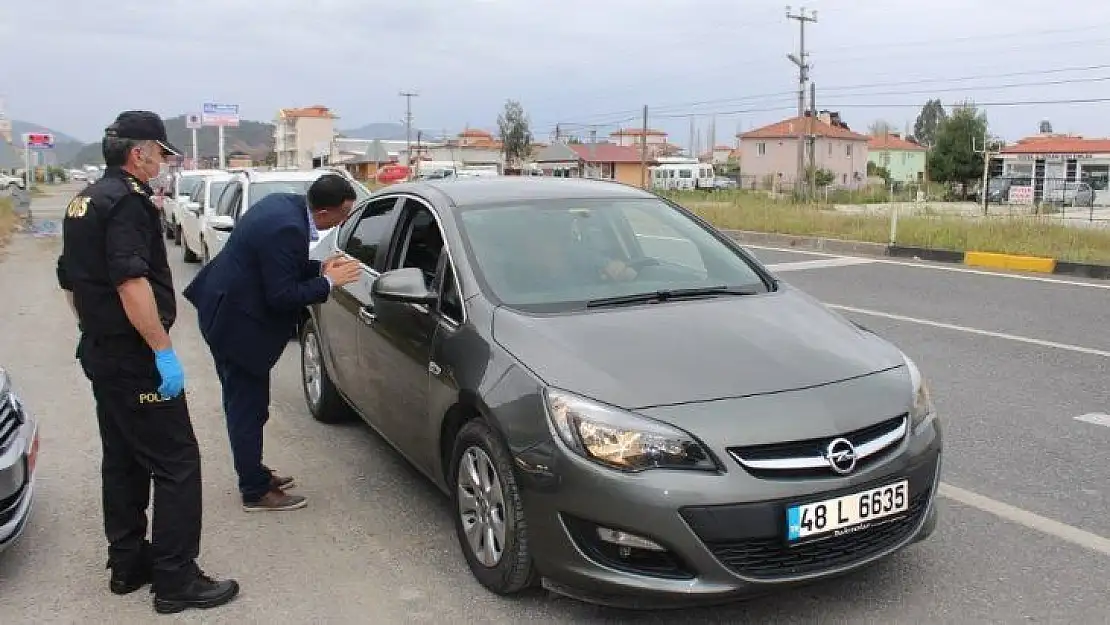 Ortaca'ya giriş ve çıkışlarda Korona virüs tedbirleri arttırıldı