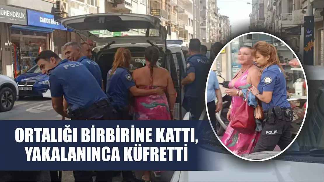 Ortalığı birbirine kattı, yakalanınca küfretti