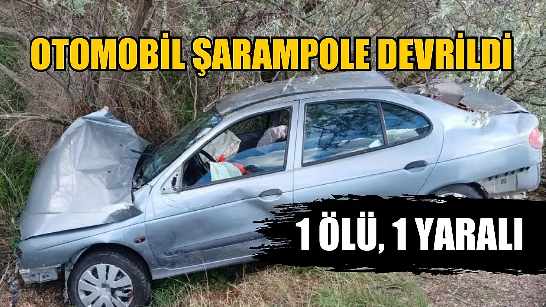 Otomobil şarampole devrildi: 1 ölü, 1 yaralı