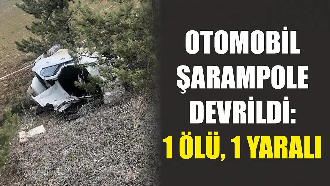 Otomobil şarampole devrildi: 1 ölü, 1 yaralı