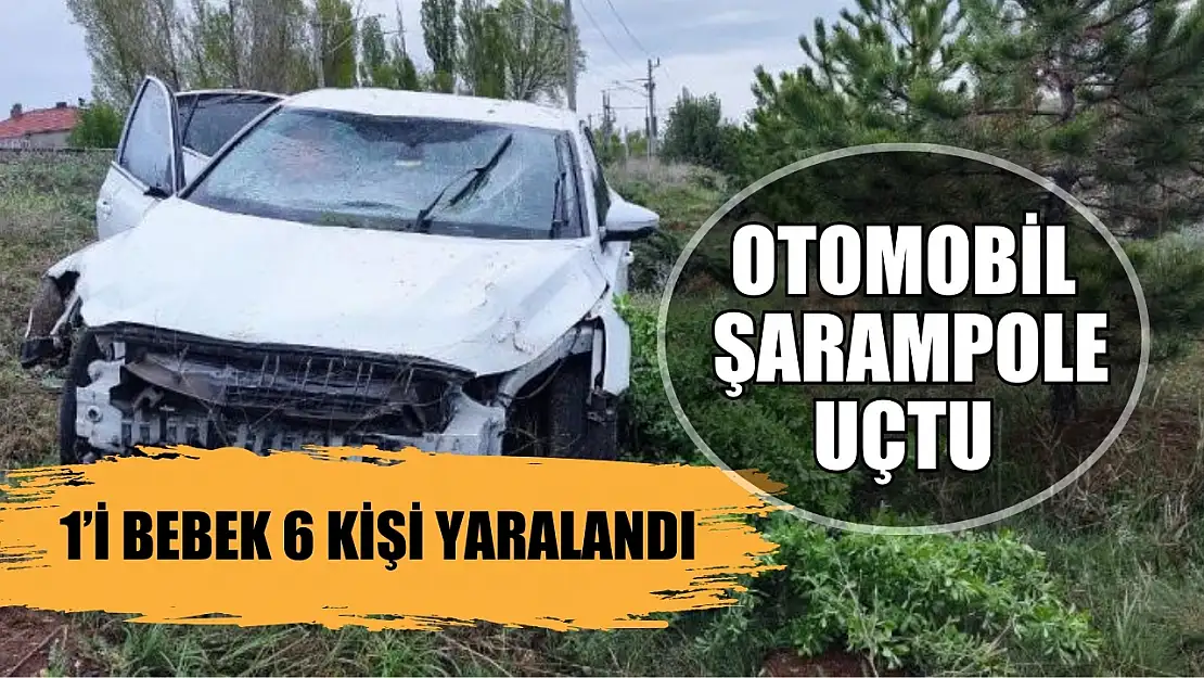 Otomobil şarampole uçtu: 1'i bebek 6 kişi yaralandı