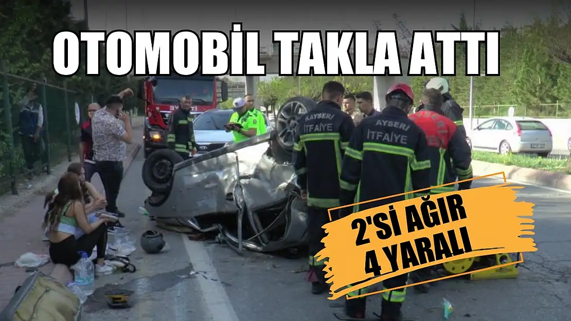 Otomobil takla attı: 2'si ağır 4 yaralı