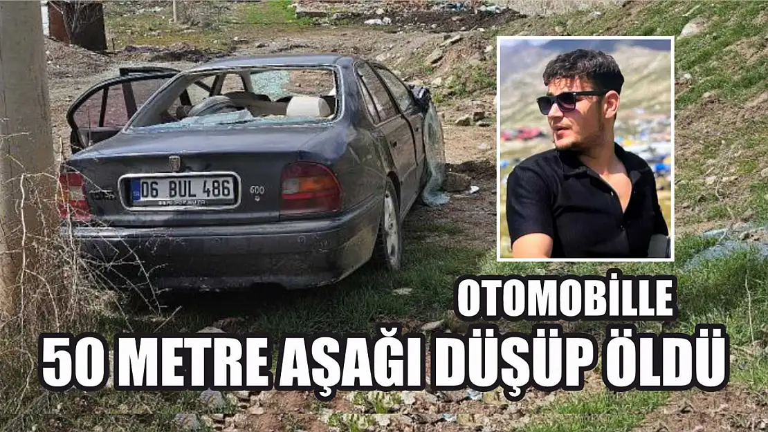 Otomobille 50 metre aşağı düşüp öldü