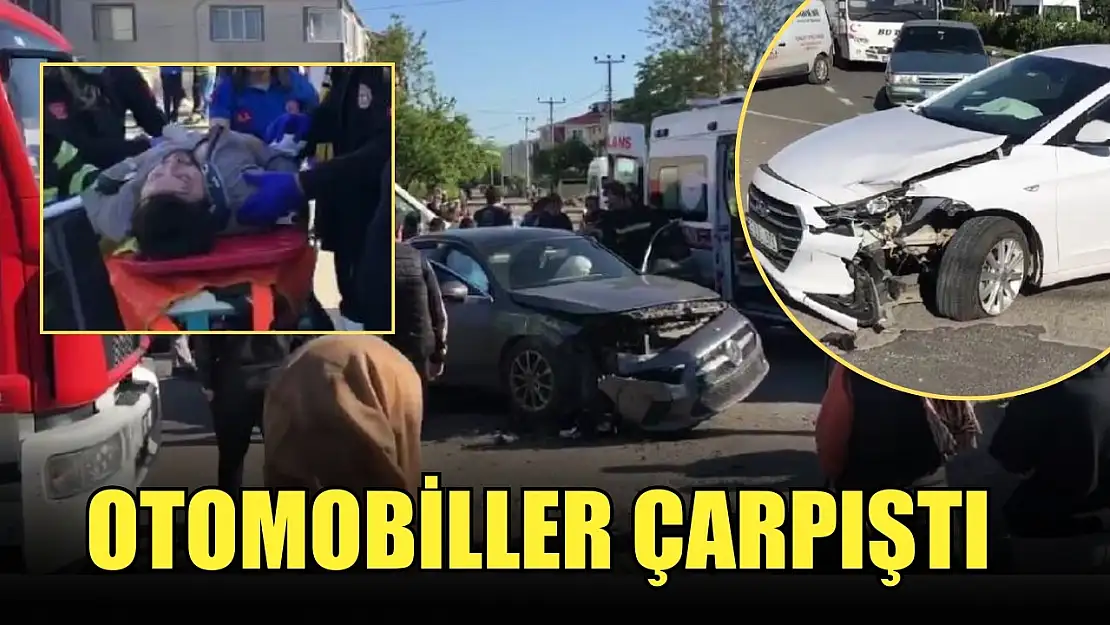 Otomobiller çarpıştı: 1 yaralı