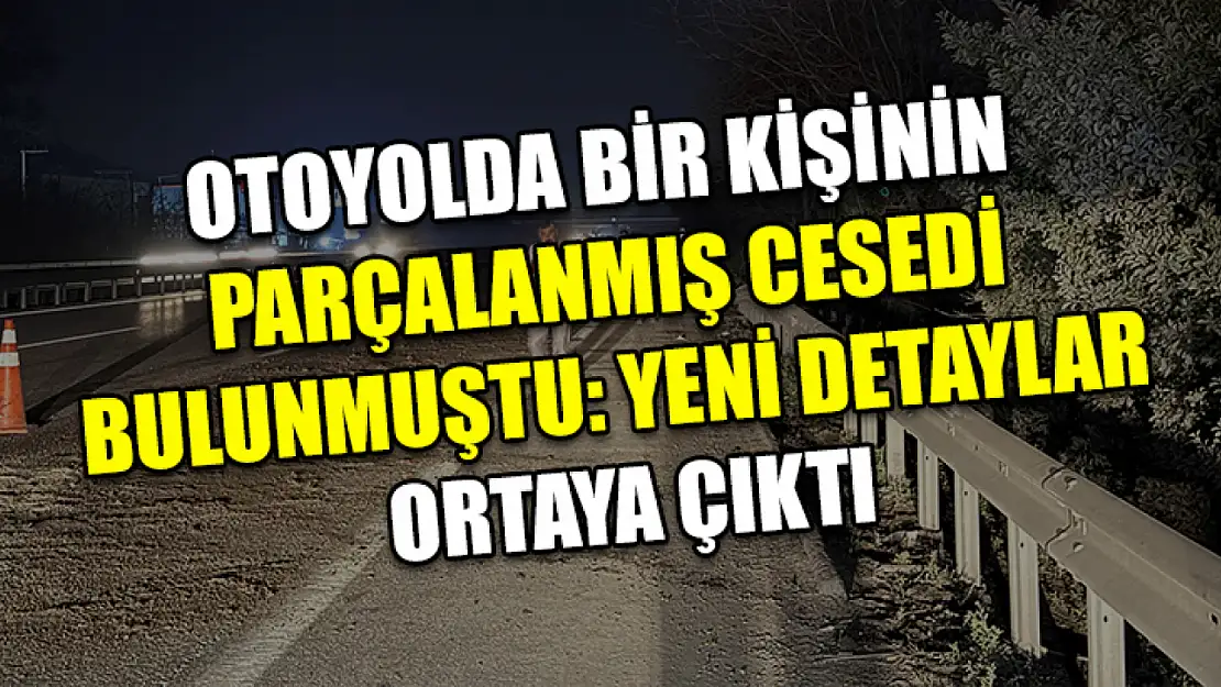 Otoyolda bir kişinin parçalanmış cesedi bulunmuştu: Yeni detaylar ortaya çıktı