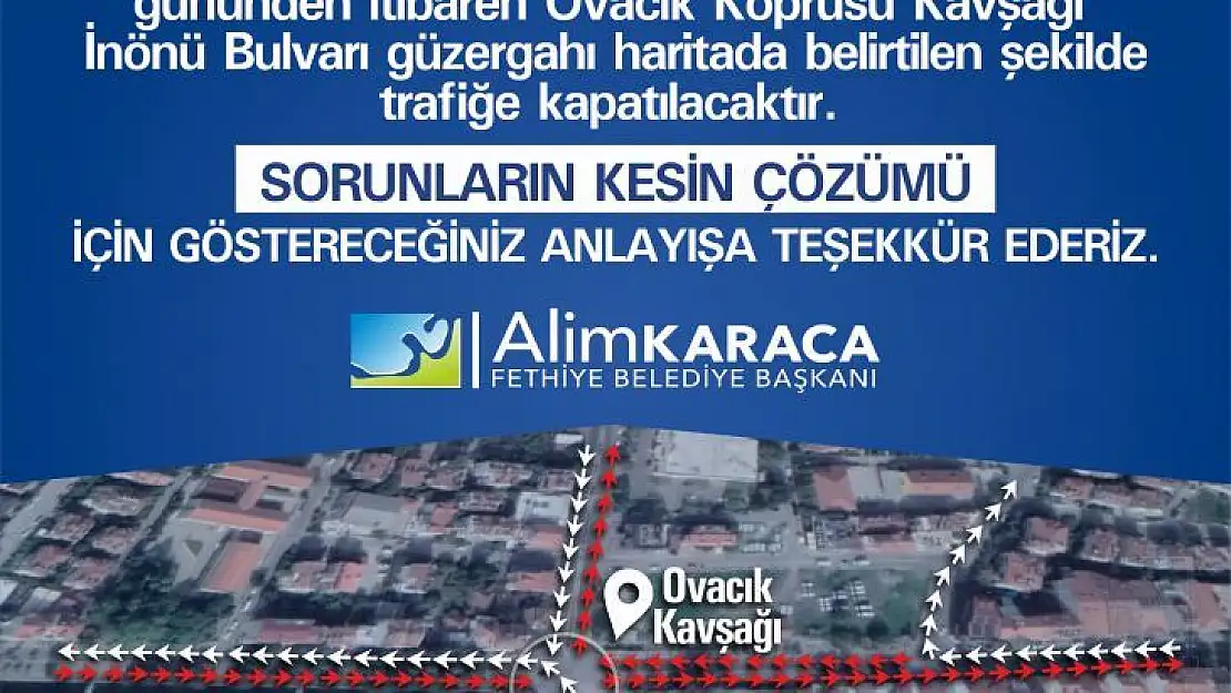 Ovacık Köprüsü Kavşağı'nda altyapı çalışması yapılacak