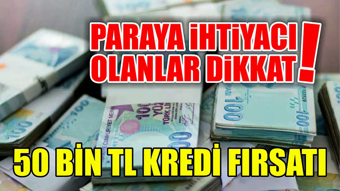 Paraya ihtiyacı olanlar dikkat 50 bin TL kredi fırsatı