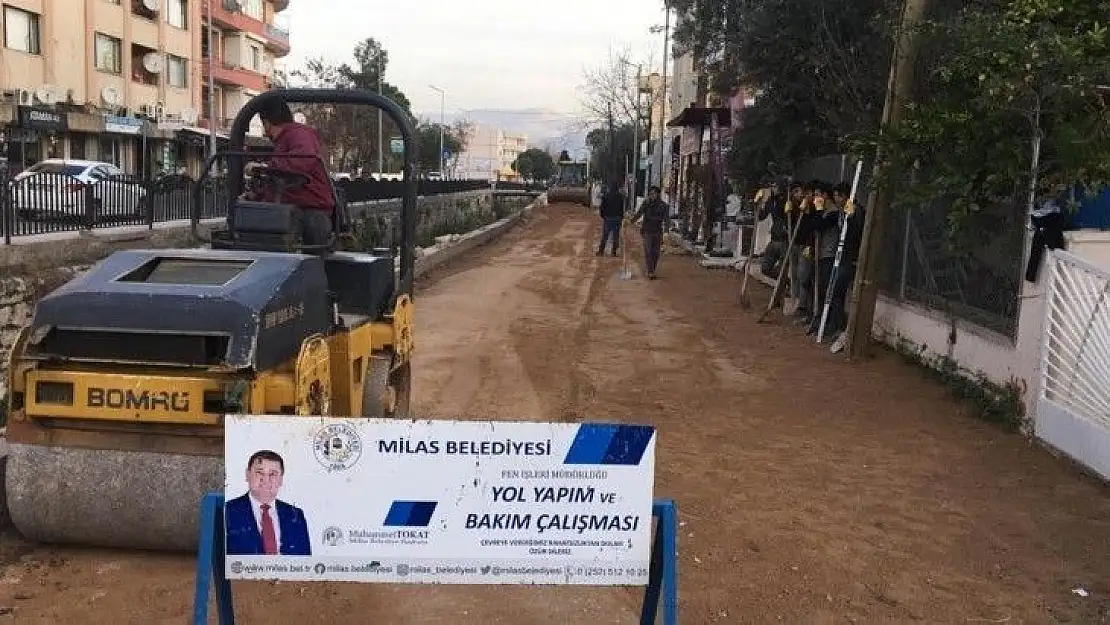 Parke kaplama çalışmaları hız kesmeden devam ediyor