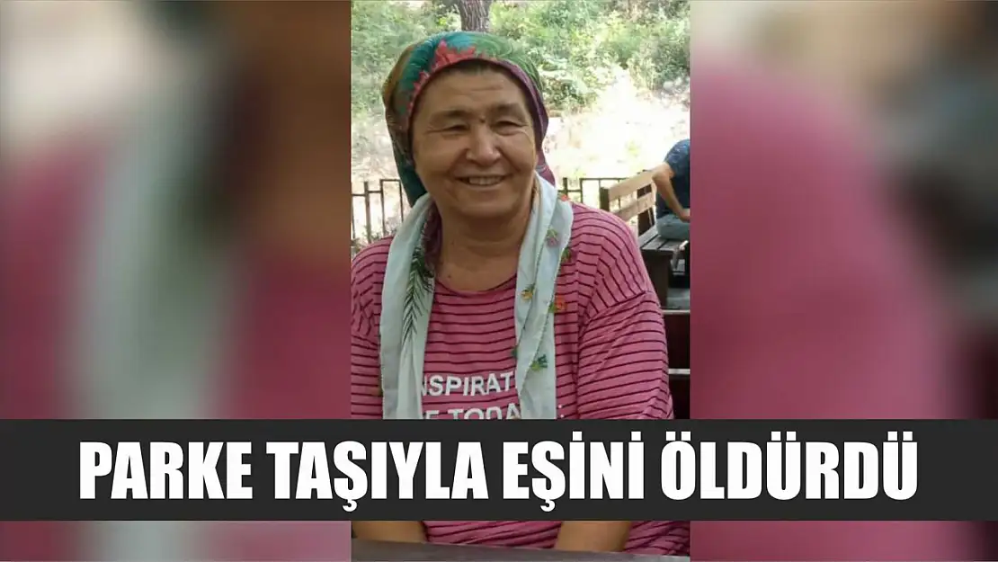 Parke taşıyla eşini öldürdü