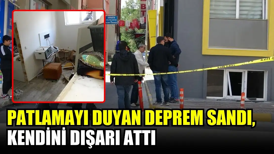 Patlamayı duyan deprem sandı, kendini dışarı attı