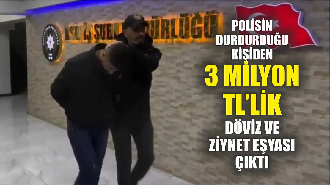 Polisin durdurduğu kişiden 3 Milyon TL'lik döviz ve ziynet eşyası çıktı