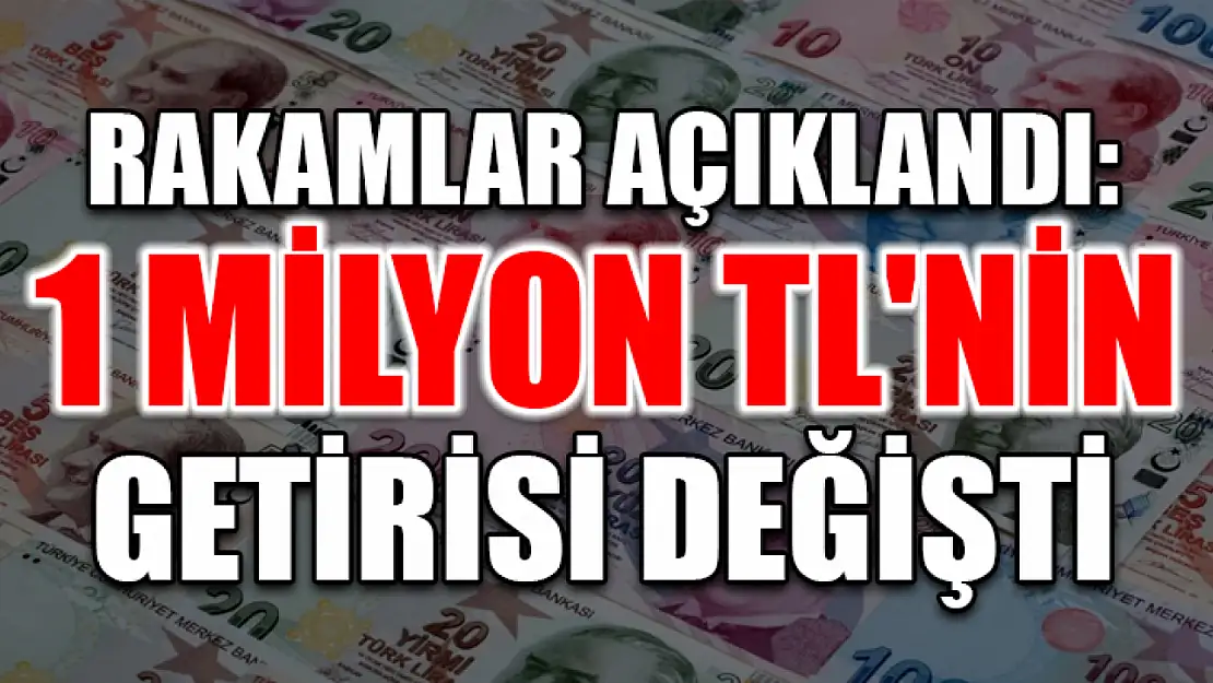 Rakamlar Açıklandı: 1 Milyon Tl'nin Getirisi Değişti