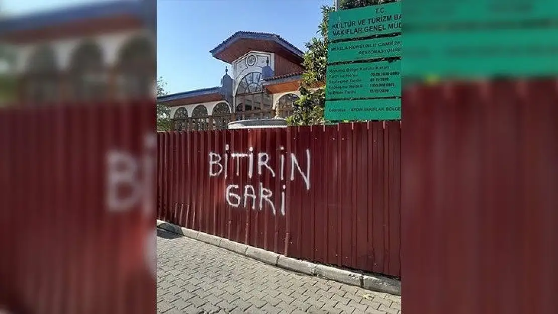 Restorasyon çalışması bitmeyen Kurşunlu Camii'ne 'Bitirin gari' yazdılar