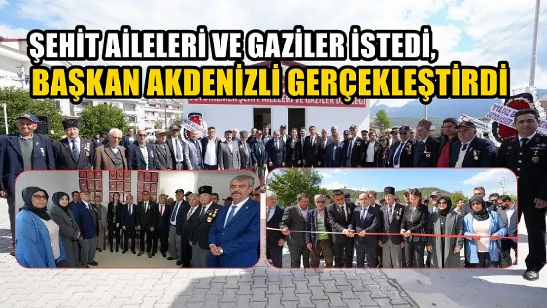 Şehit Aileleri Ve Gaziler İstedi, Başkan Akdenizli Gerçekleştirdi