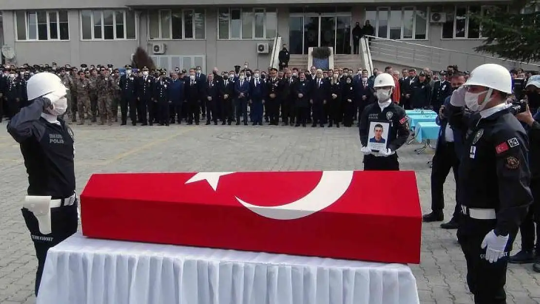 Şehit polis için Muğla Emniyetinde tören