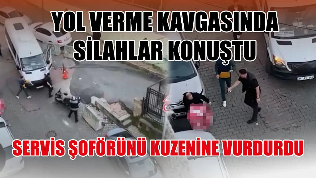 Servis şoförünü kuzenine vurdurdu