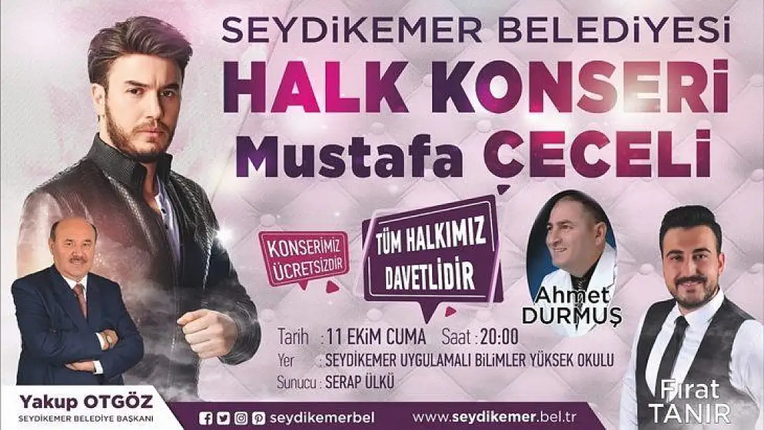 Seydikemer Belediyesinden halk konseri