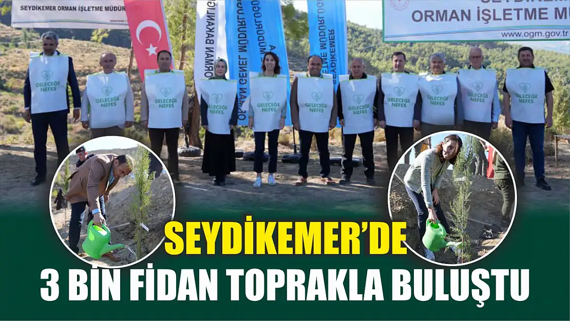 Seydikemer' de 3 Bin Fidan Toprakla Buluştu