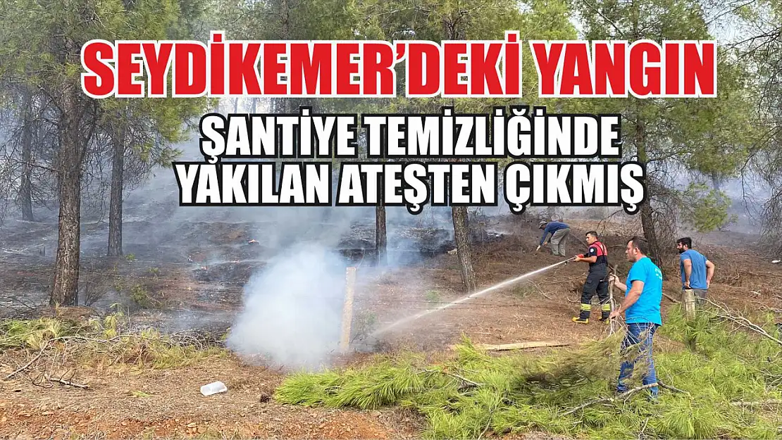 Seydikemer'deki Yangın, Şantiye Temizliğinde Yakılan Ateşten Çıkmış