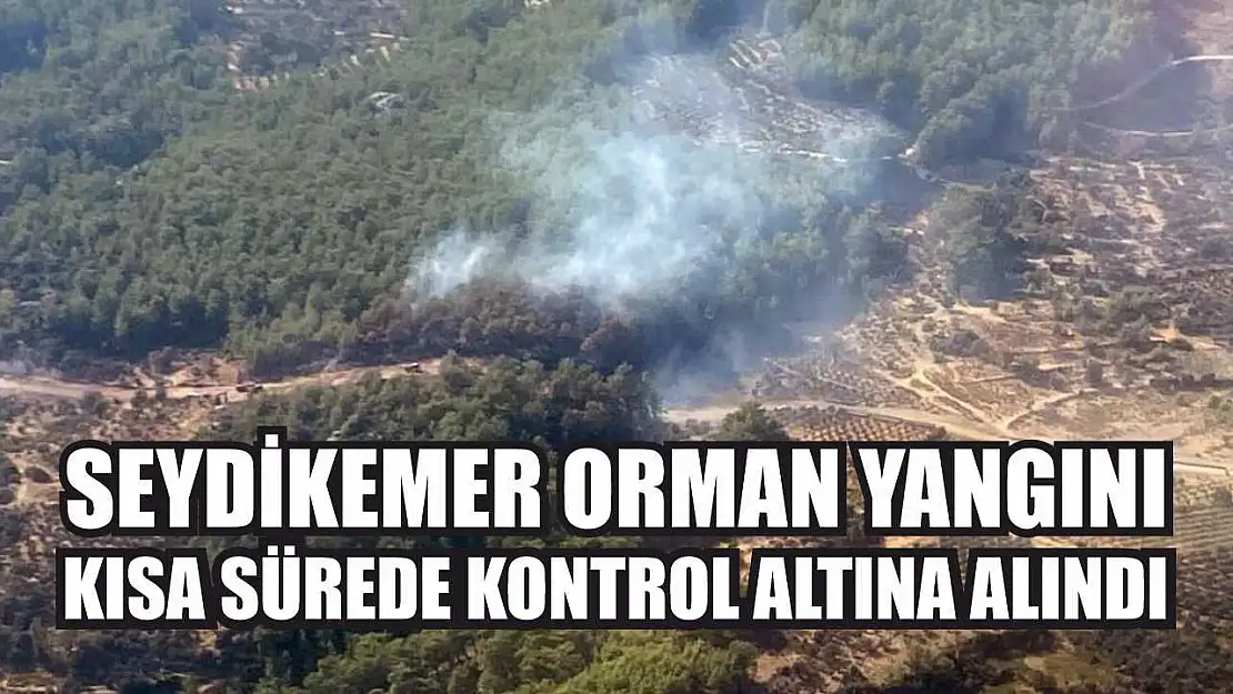Seydikemer orman yangını kısa sürede kontrol altına alındı