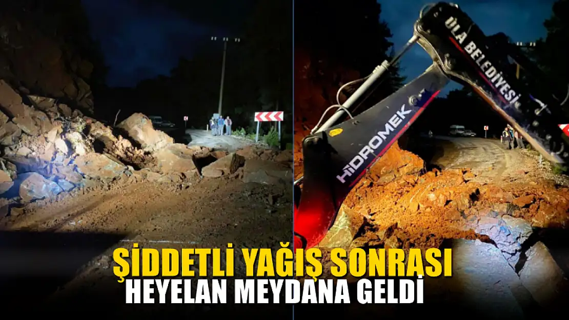 Şiddetli yağış sonrası Heyelan meydana geldi