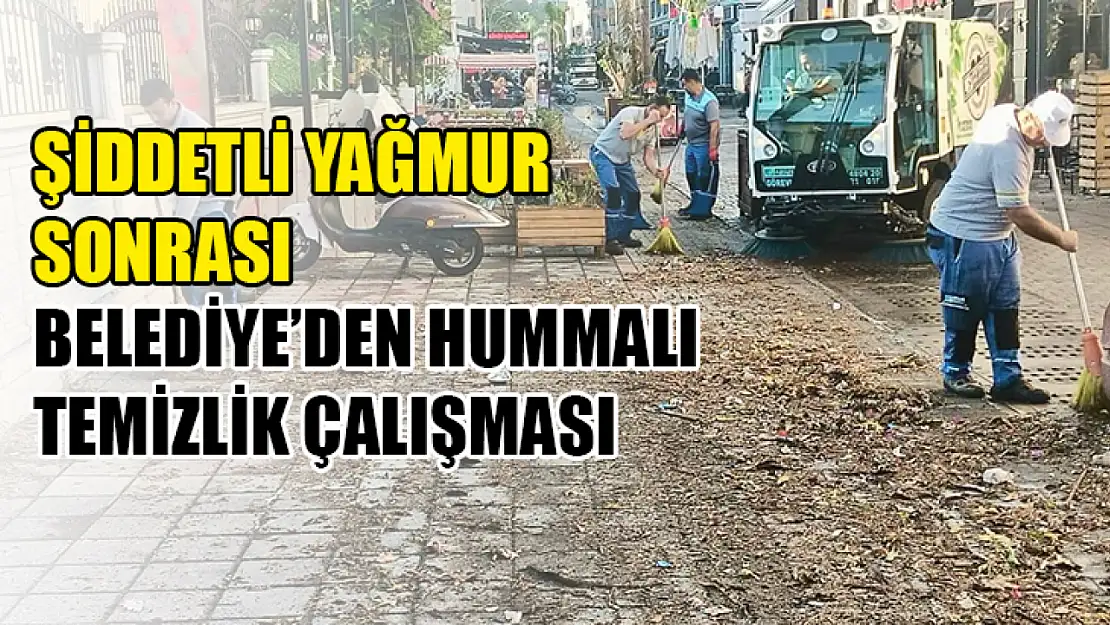 Şiddetli Yağmur Sonrası Belediye'den Hummalı Temizlik Çalışması 