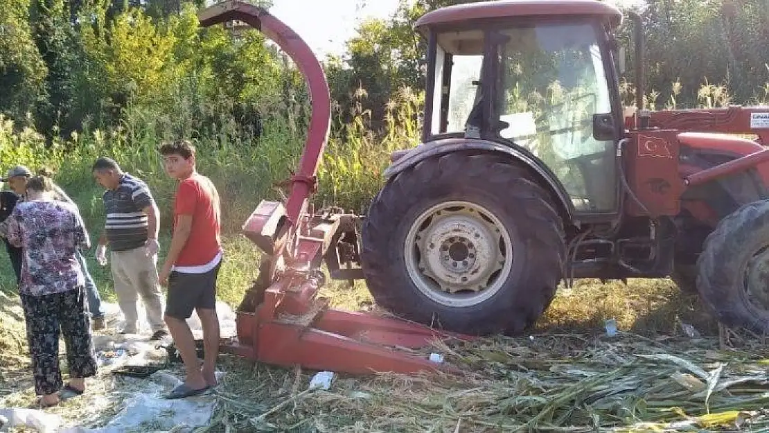 Silaj makinesi çiftçinin kolunu kopardı