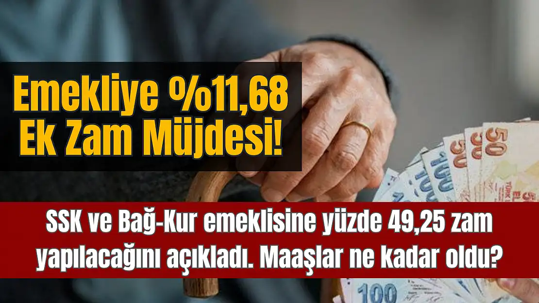 SSK ve Bağkur Emeklilerine Yüzde 49,25 Zam: 2024 Ocak Güncel Emekli Maaşları