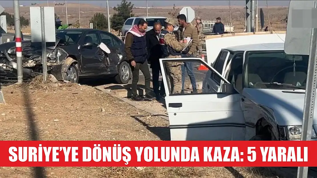 Suriye'ye dönüş yolunda kaza: 5 yaralı