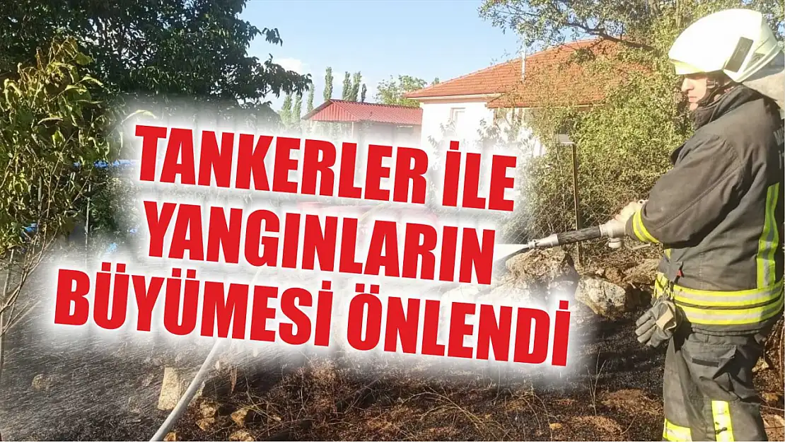 Tankerler ile Yangınların Büyümesi Önlendi