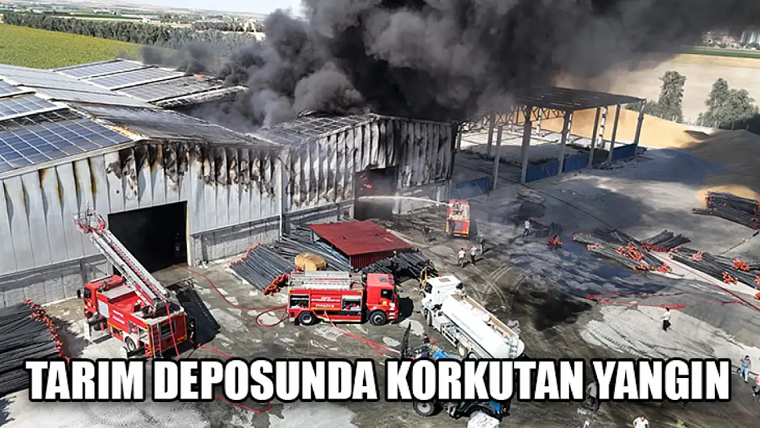 Tarım Deposunda Korkutan Yangın