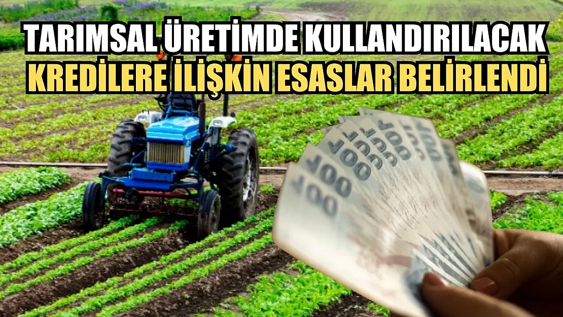 Tarımsal üretimde kullandırılacak kredilere ilişkin esaslar belirlendi