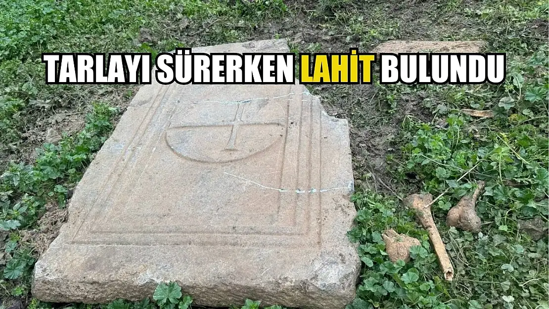 Tarlayı sürerken Lahit bulundu