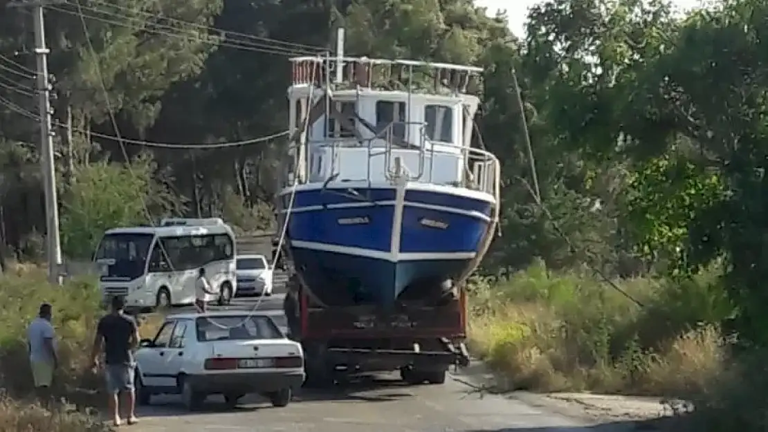 Tekne, Elektrik Tellerine Takıldı...