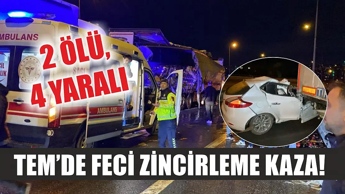 TEM'de feci zincirleme kaza! 2 ölü, 4 yaralı