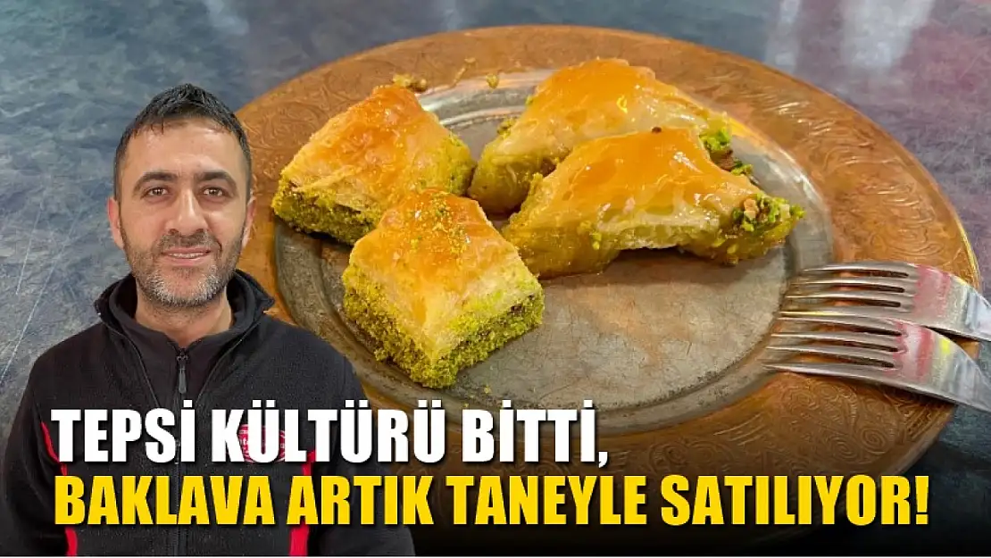 Tepsi kültürü bitti, Baklava artık taneyle satılıyor!