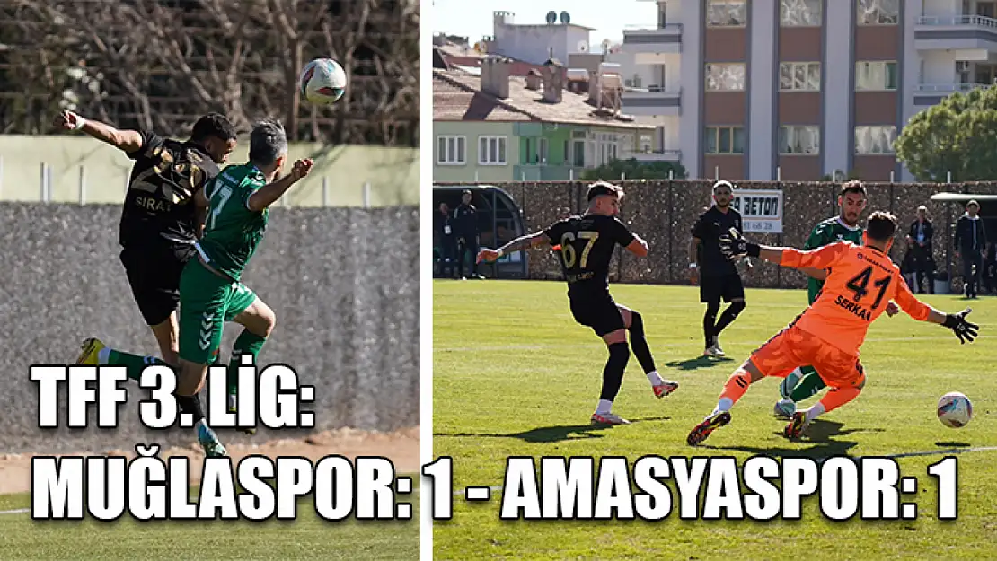 TFF 3. Lig: Muğlaspor: 1 - Amasyaspor: 1