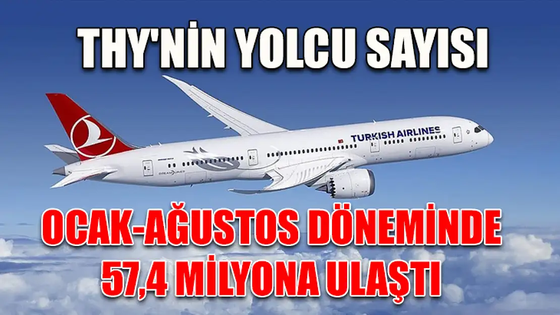 THY'nin yolcu sayısı ocak-ağustos döneminde 57,4 milyona ulaştı