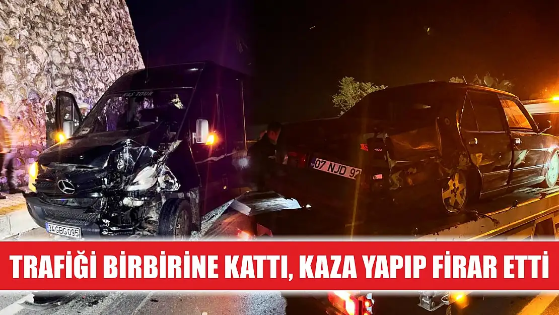 Trafiği birbirine kattı, kaza yapıp firar etti