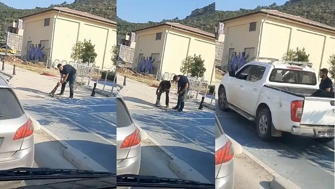 Trafik Magandaları Dubayı Söküp Kamyonetini Bisiklet Yolundan Geçirdi