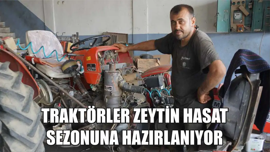 Traktörler zeytin hasat sezonuna hazırlanıyor