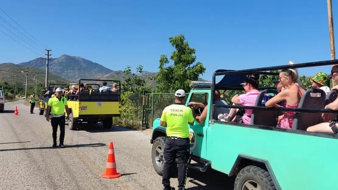 Trafik ekipleri tarafından cip safari denetimi