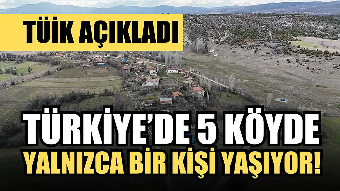 TÜİK açıkladı: Türkiye'de 5 köyde yalnızca bir kişi yaşıyor!