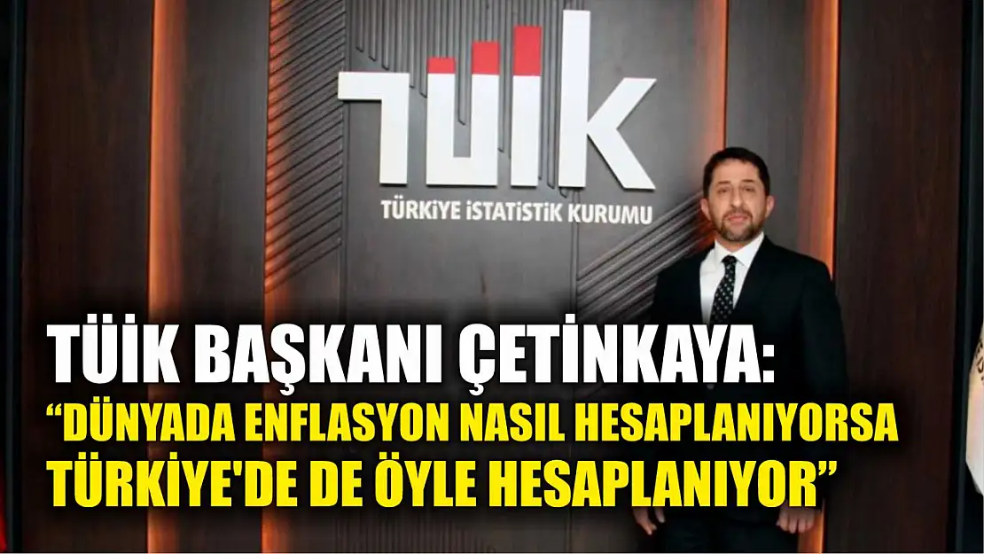 TÜİK Başkanı Çetinkaya: 'Dünyada enflasyon nasıl hesaplanıyorsa Türkiye'de de öyle hesaplanıyor'